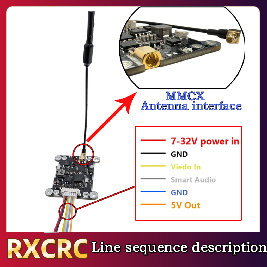 Moduł RXCRC 5.8G 48CH 1.6W VTX – Fpv Drone Transmitter recenzja i cena